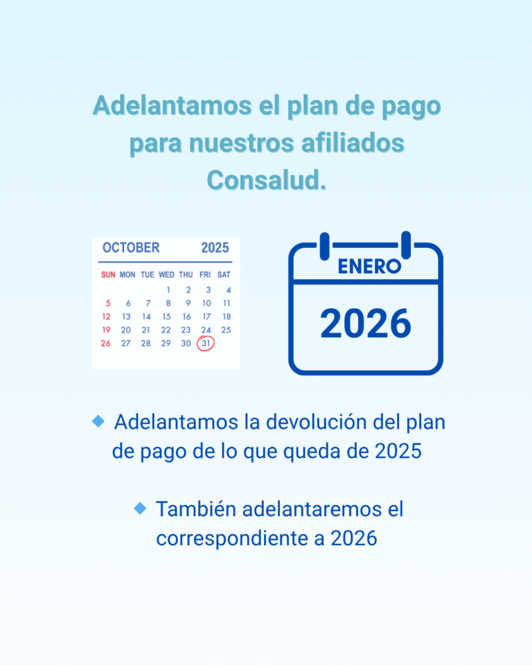 Plan de pago afiliados Consalud